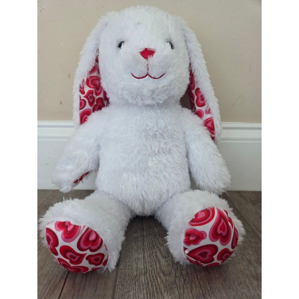 Build-A-Bear White Bunny Taylor Swift Music Heartbeat Plush White and Red